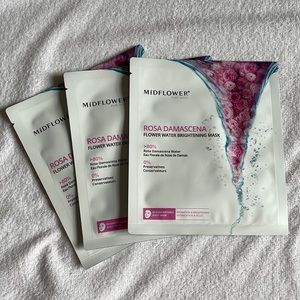 Midflower Rosa Damascena, Flower Water Brightening Sheet Face Mask